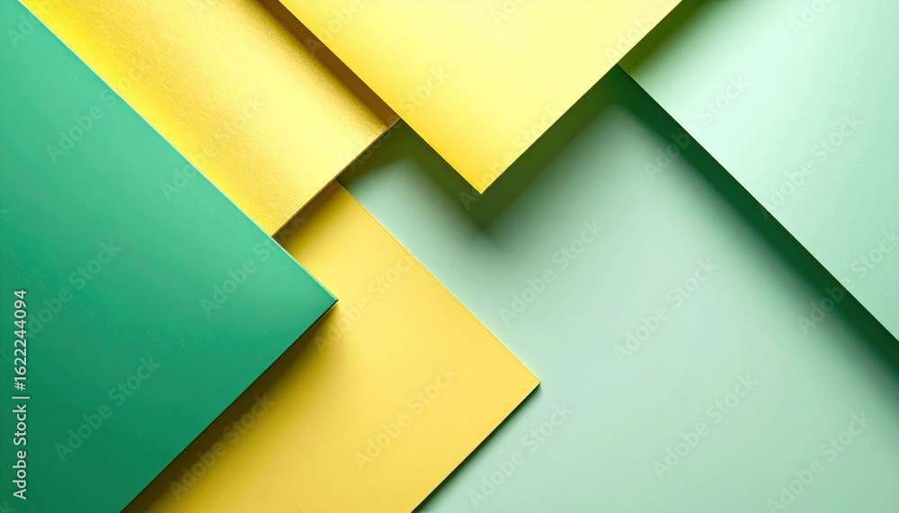 Poster dynamic geometric composition of colorful layers studio setting abstract art minimalist design top-d