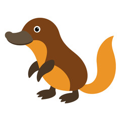 Modern Platypus Vector Style on White
