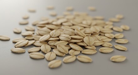 Organic whole grain oats spread evenly, perfect for a background emphasizing wholesome food.

