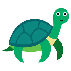 Modern Turtle Vector Style on White