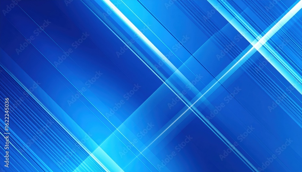 Poster dynamic blue light patterns digital space abstract design modern environment close-up visual art for
