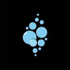 Water Bubble icon isolated on black background