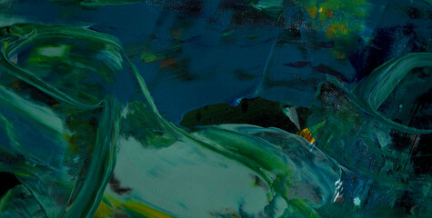 A Grunge-Inspired Painting with Water and Color Elements