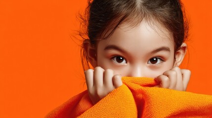 Captivating Advertising Portrait of a Cheeky Toddler Peeking Playfully - Perfect for Marketing Campaigns and Family-Friendly Promotions