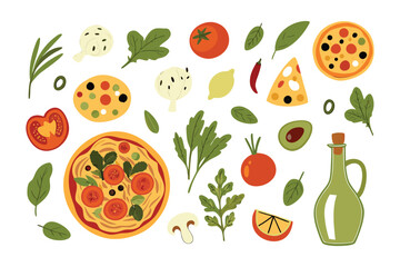 Pizza's Culinary Symphony: a visual feast of delectable pizzas and their vibrant ingredients, inviting viewers to savor the delightful combination of flavors and textures. 