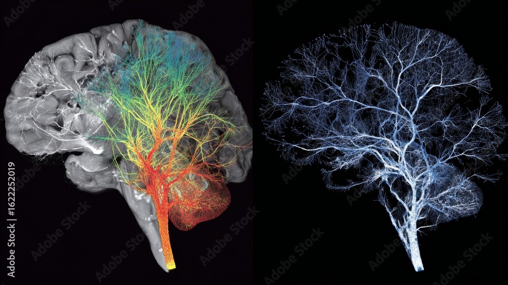 Poster comparing neural activity in brain scans before freezing and after thawing in a scientific analysis