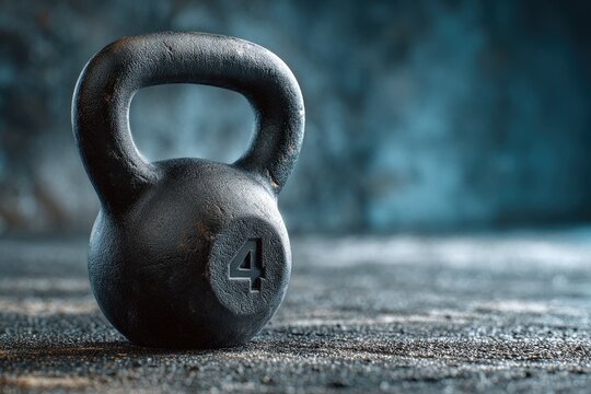Dark Kettlebell on a textured surface
