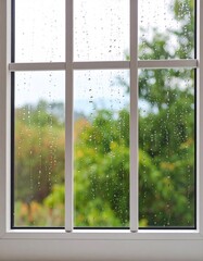 Fototapeta premium Rainy window view