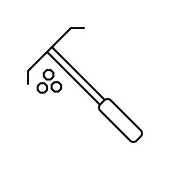 casino craps lineal icon with white background vector stock illustration