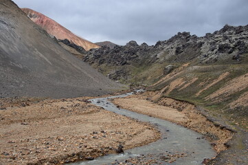 Beautiful landscape of Landmannalaugar Rainbow mountains, Iceland