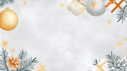 Elegant Christmas Background Winter Holiday Design Festive Decor