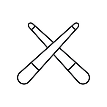 pool cue lineal icon with white background vector stock illustration
