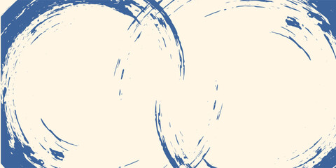 Grainy blue spiral brush stroke with spray texture. Hand drawn distress abstract.Modern vector