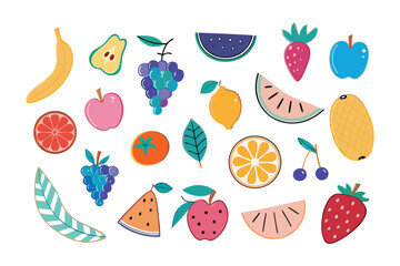 Vibrant Fruit Variety: A cheerful assortment of fresh, colorful fruits, inviting a sense of health and natural goodness.