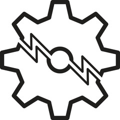 broken gear, disruption icon