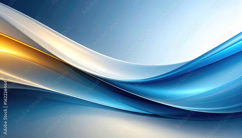 Poster dynamic flowing abstract waves digital art modern design vibrant colors abstract environment eye-lev