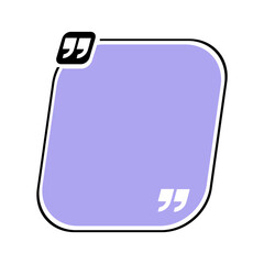 Bubble testimonial banner, quote, infographic. Social media post template designs for quotes. Empty speech bubbles, quote bubbles and text box