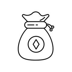 lucky charm lineal icon with white background vector stock illustration