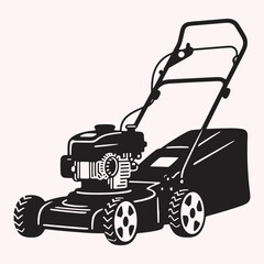 Silhouette of Lawn Mower Icon