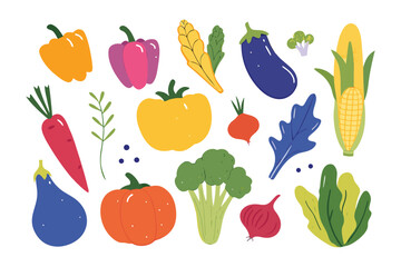 Vibrant Vegetarian Varieties: A colorful array of hand-drawn vegetables, bursting with freshness and flavor, perfect for culinary creations and healthy living concepts.