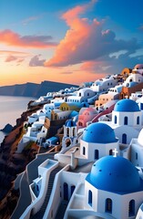 oia village santorini greece