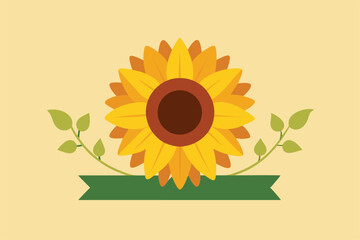 vector illustration of sunflowers