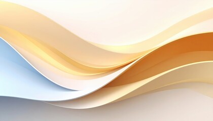 Flowing waves of soft beige and blue tones abstract design digital art modern aesthetic horizontal view creativity