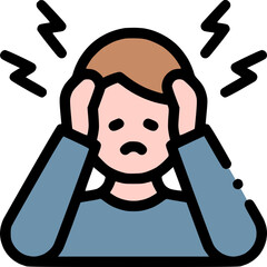 Mental health icon- brain care, therapy & wellness symbol icon.