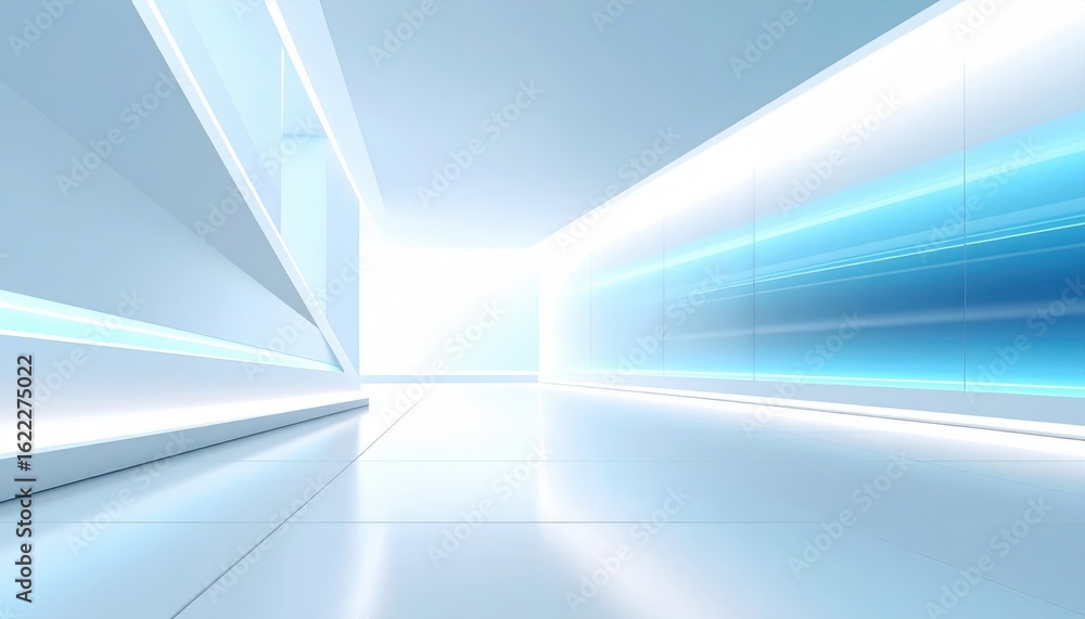 Poster dynamic motion experience in a futuristic space virtual environment 3d visualization modern design p