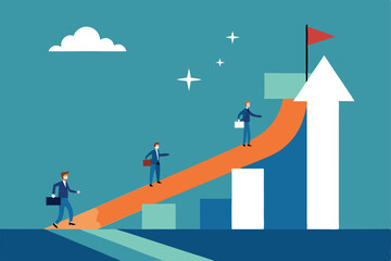 business man with arrow