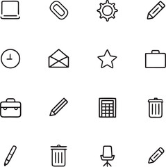 Minimalist Business and Office Icon Set