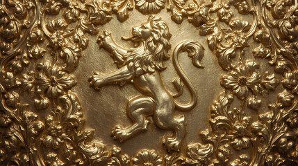 Lion In Gold Wallpaper