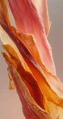 Dried, colorful, textured strips