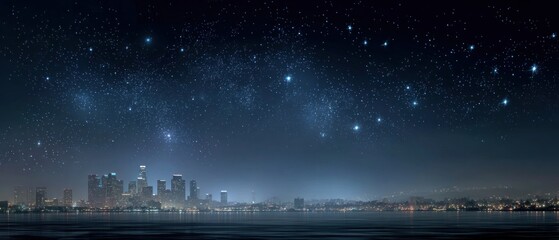 Nightfall over Los Angeles: A Celestial Cityscape