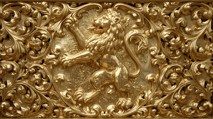 Lion In Gold HD Wallpaper