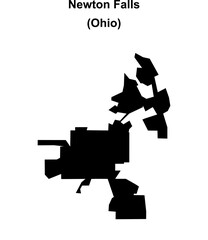 Newton Falls (Ohio) blank outline map