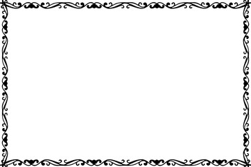 Simple Black Unique Frame, with White Background, Photo Frame, Border Frame, Unique Stylish Frame