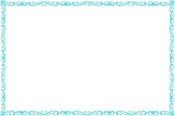 Simple Blue Unique Frame, with White Background, Photo Frame, Border Frame, Unique Stylish Frame