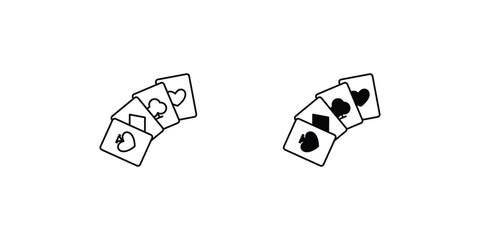 cards set icon with white background vector stock illustration