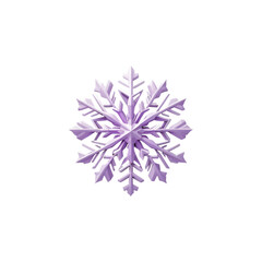 Minimalist pink Snowflake Icon - Crystalline Winter Symbol 