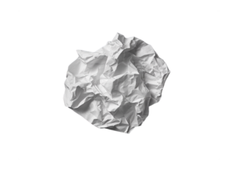 Wrinkled document with creased paper texture, blank surface and background png.