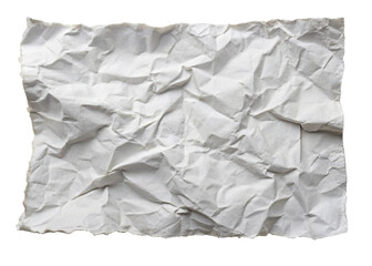 Obraz premium The image showcases a piece of white paper with a rough, torn edge, exhibiting a wrinkled texture, suggesting it has been crumpled. torn white paper isolated on background with clipping path