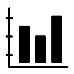 Bar Chart Flat Semi Solid Vector Icon