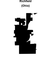 Fototapeta premium Richfield (Ohio) blank outline map