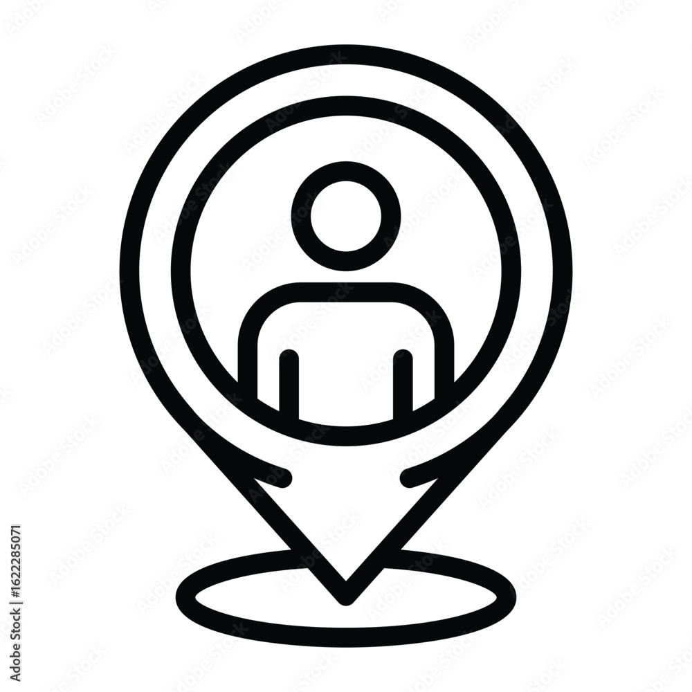 Poster a pointer with a person outline inside