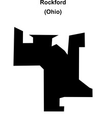 Rockford (Ohio) blank outline map