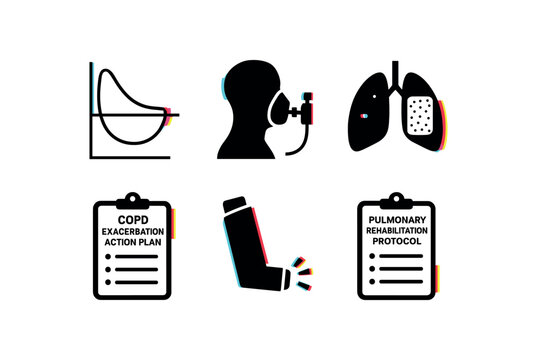 six different glitch effect illustration isolated on white backgorund wrist fracture Colles plate wrist fracture Smith' plate wrist fracture external fixator wrist fracture lunate wiring