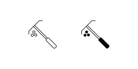 casino craps set icon with white background vector stock illustration