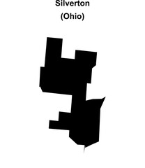 Silverton (Ohio) blank outline map
