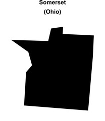 Somerset (Ohio) blank outline map